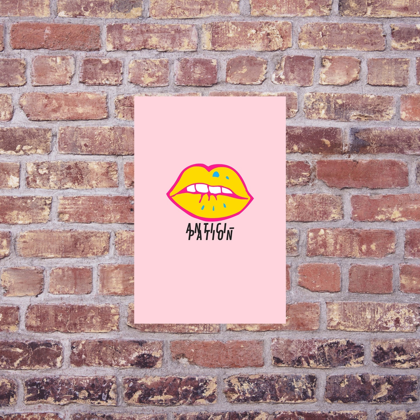 Antici-pation print - Pansexual flag colour palette