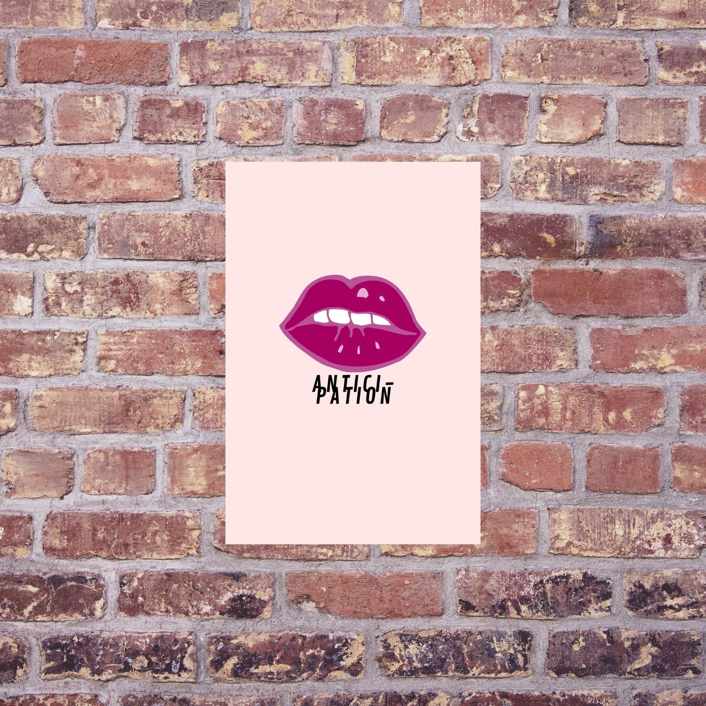 Antici-pation print - Lesbian flag colour palette