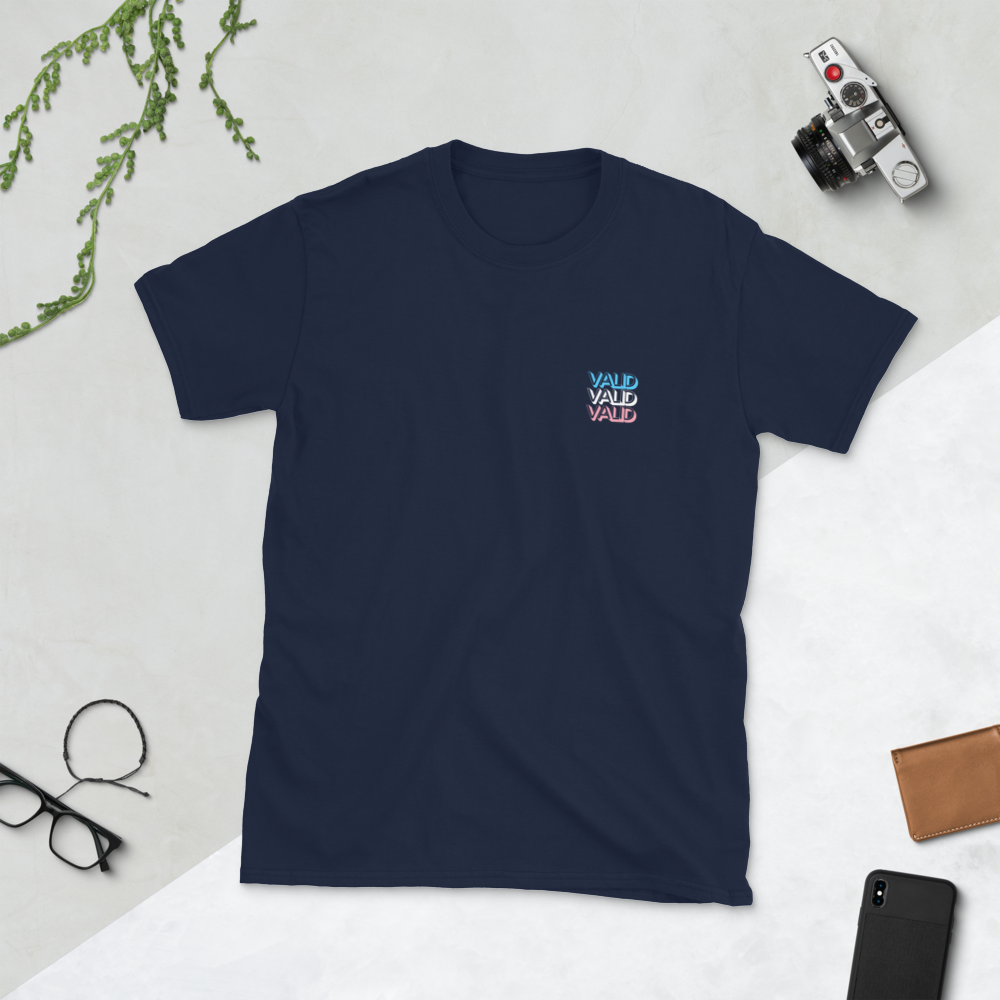 Valid. Tee (Gender neutral) - Trans flag embroidery