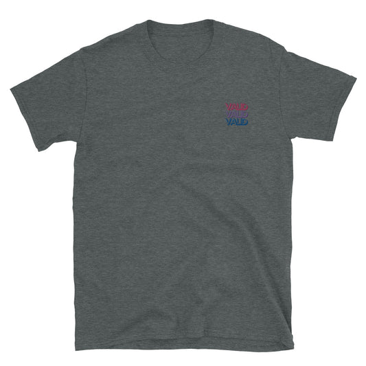 Valid. Tee (Gender neutral) - Bisexual flag embroidery