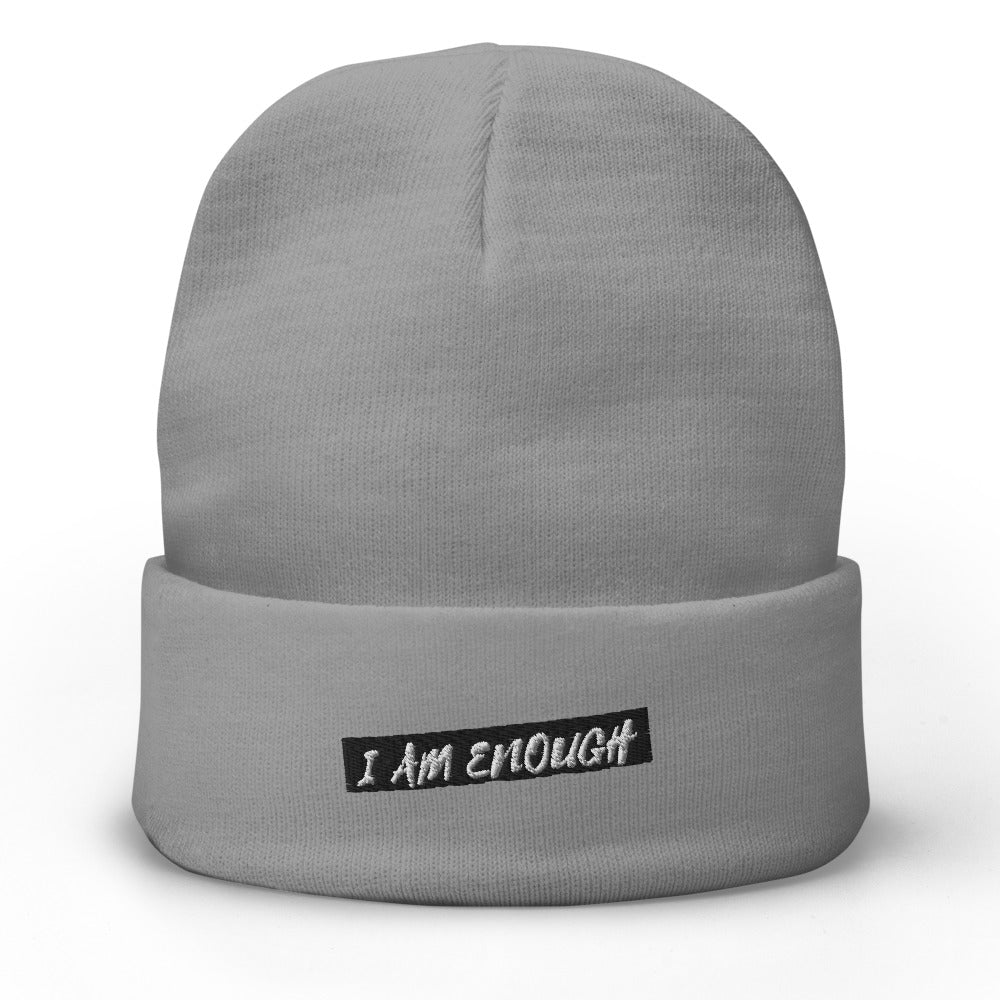 I Am Enough Embroidered Beanie