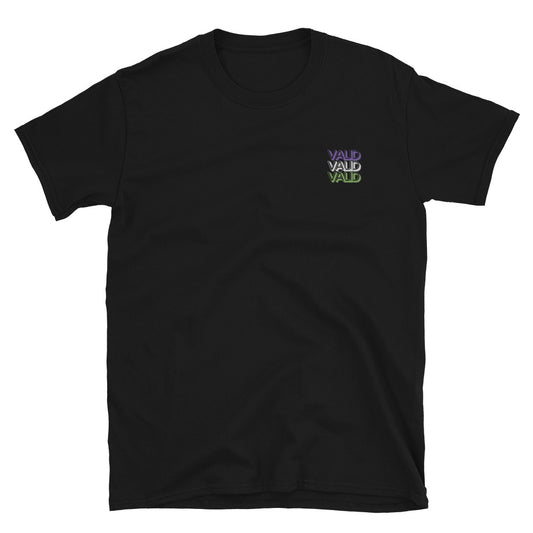 Valid. Tee (Gender neutral) - Genderqueer flag embroidery