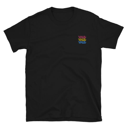 Valid. Tee (Gender neutral) - Pansexual flag embroidery