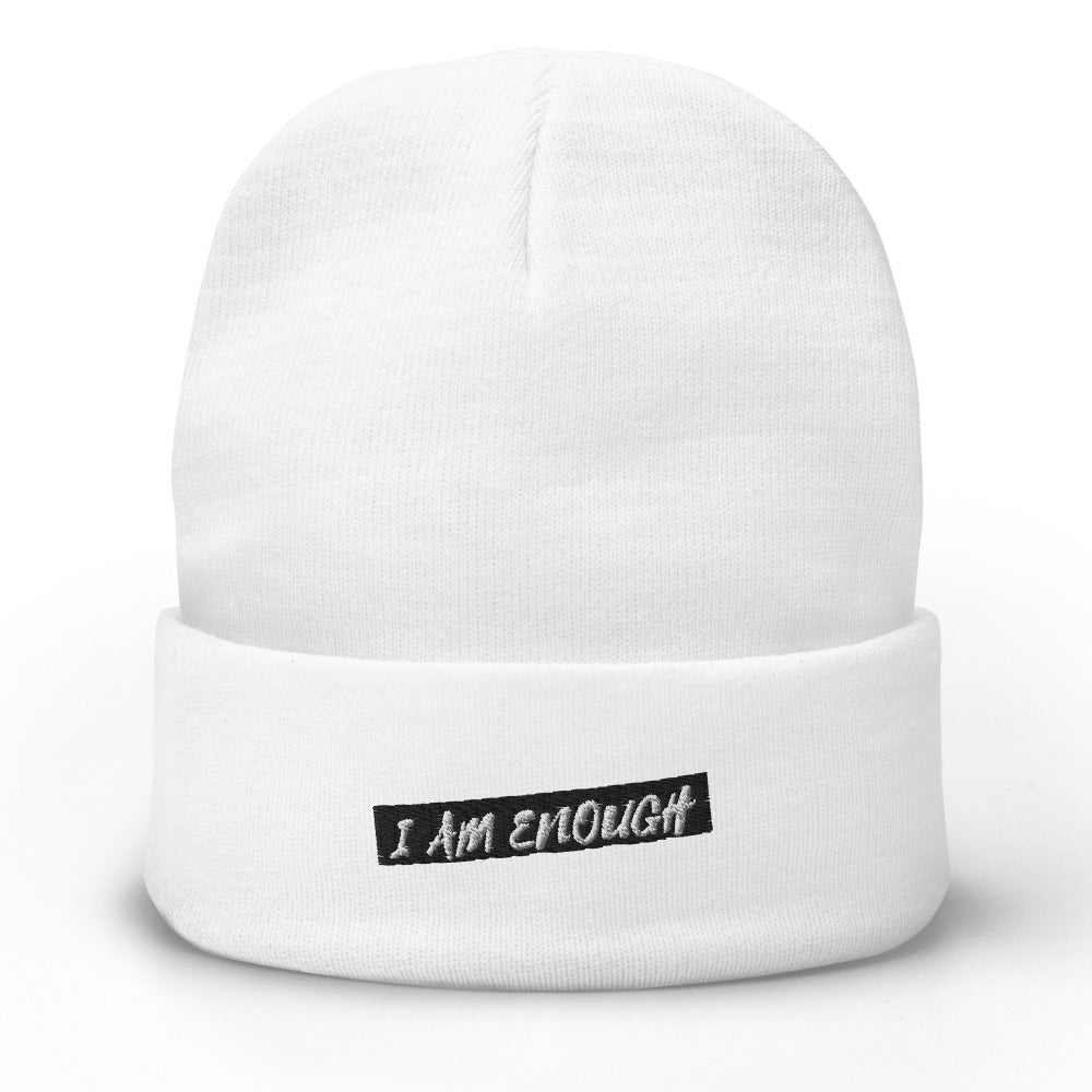 I Am Enough Embroidered Beanie
