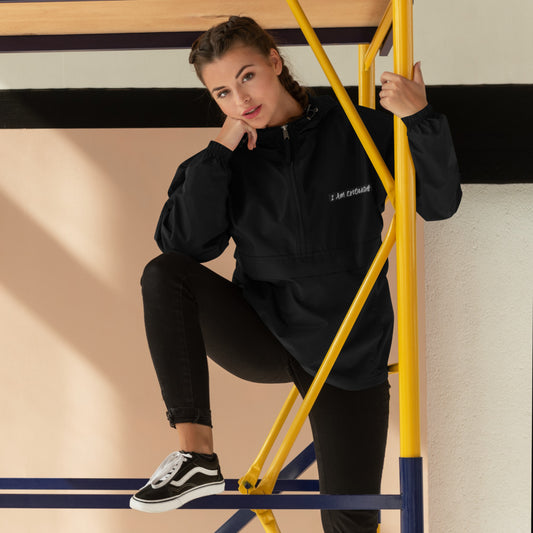 I Am Enough Embroidered Champion Packable Jacket