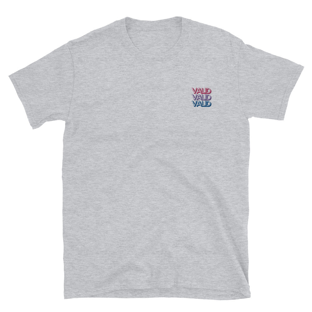Valid. Tee (Gender neutral) - Bisexual flag embroidery