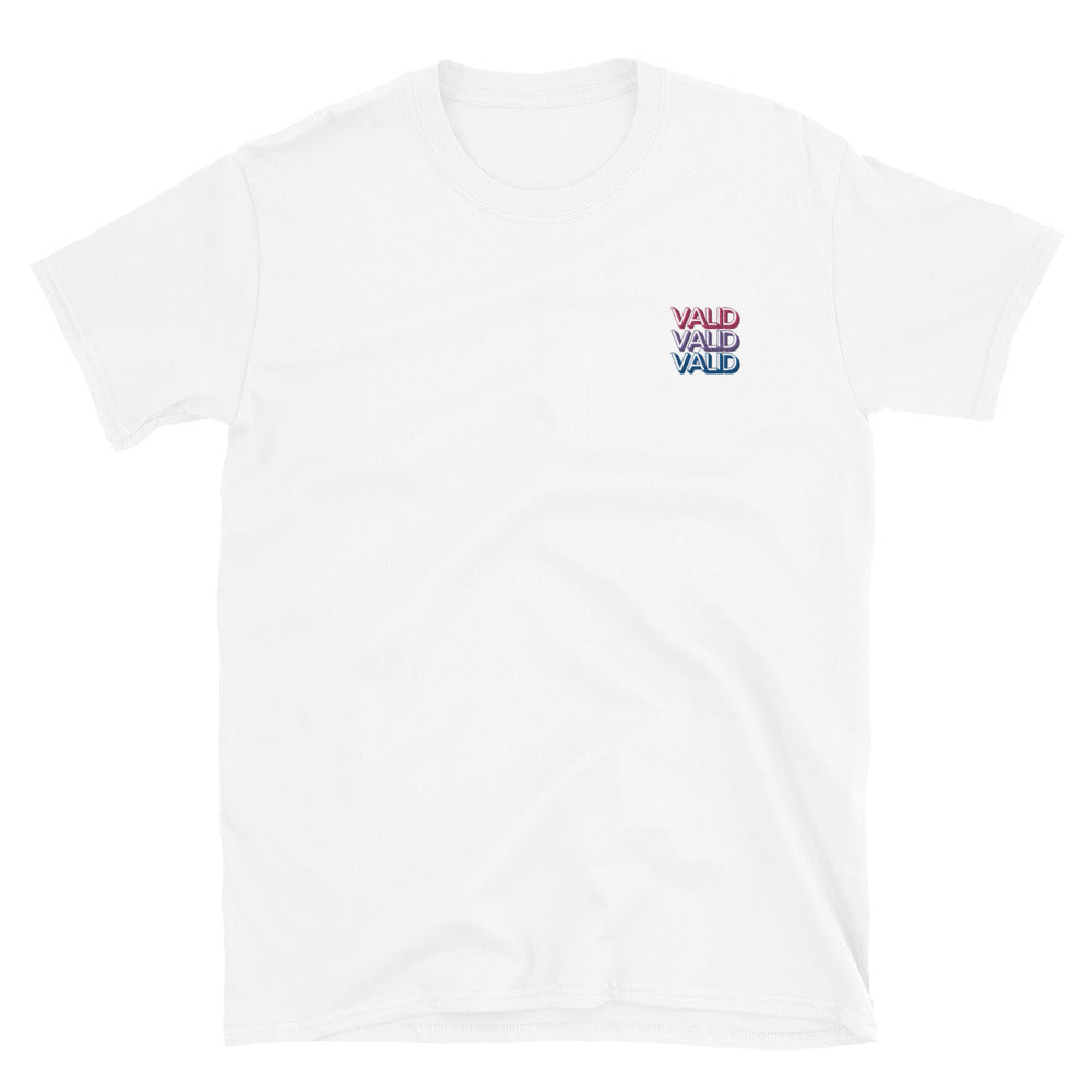 Valid. Tee (Gender neutral) - Bisexual flag embroidery