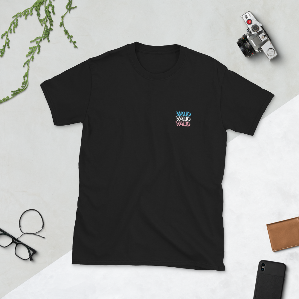 Valid. Tee (Gender neutral) - Trans flag embroidery