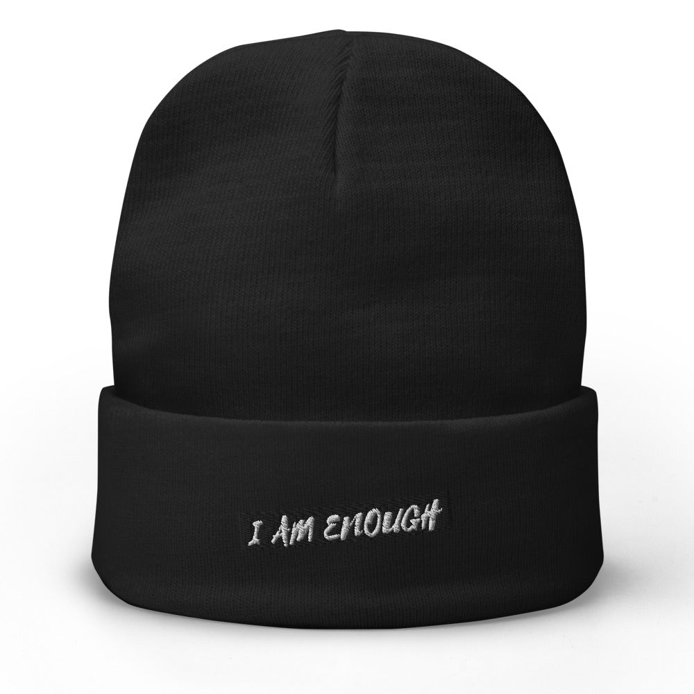 I Am Enough Embroidered Beanie