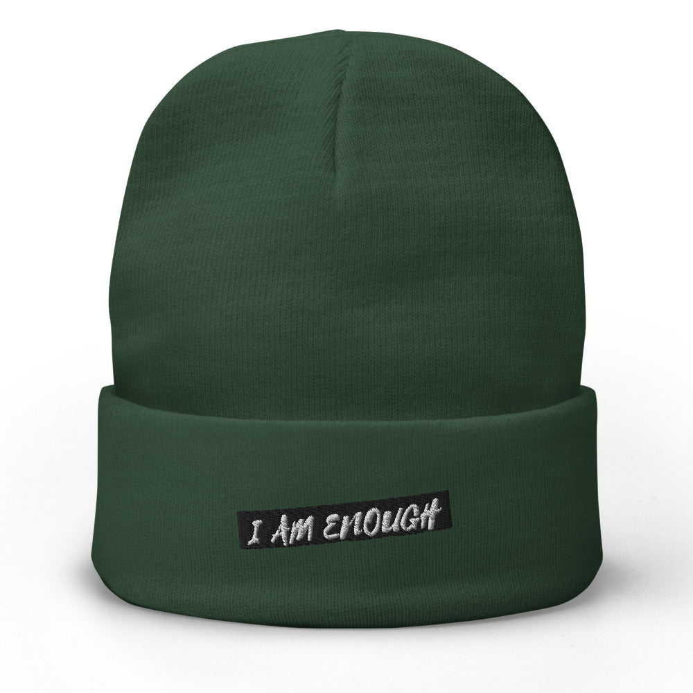 I Am Enough Embroidered Beanie